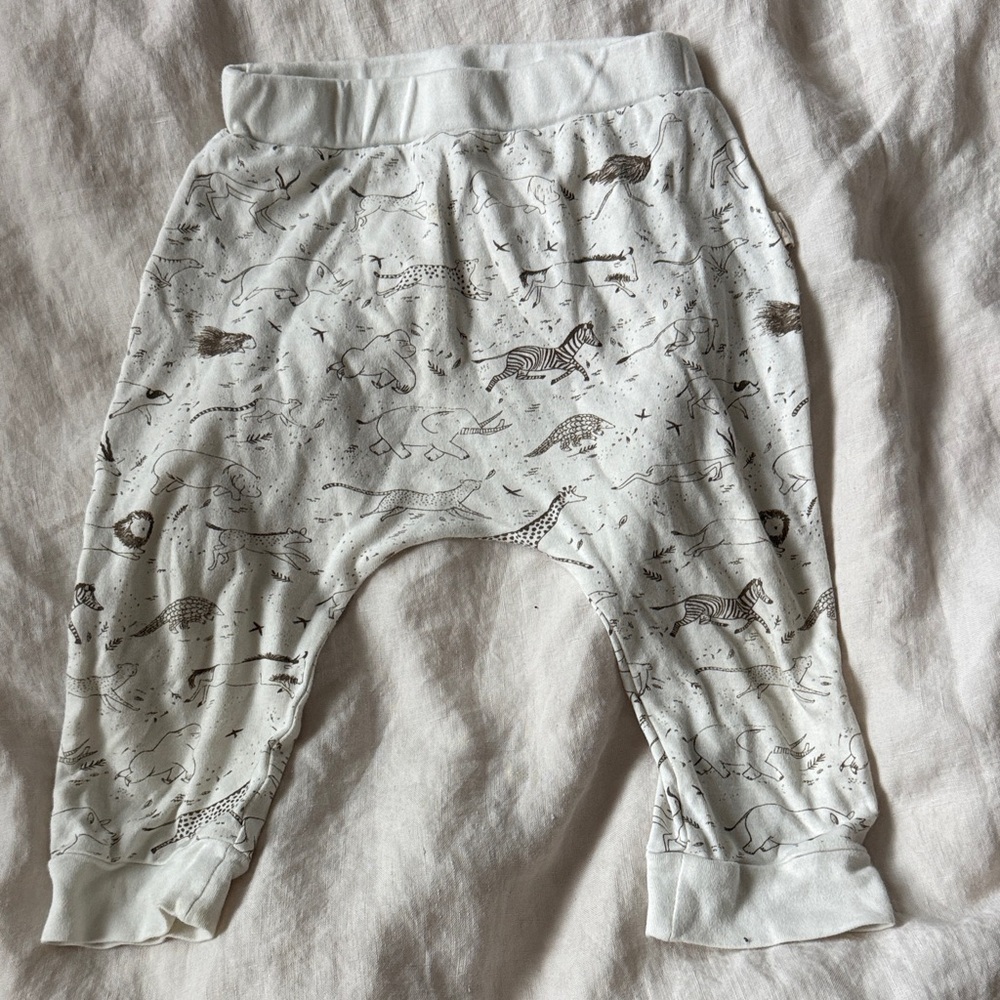 Red caribou safari harem pants